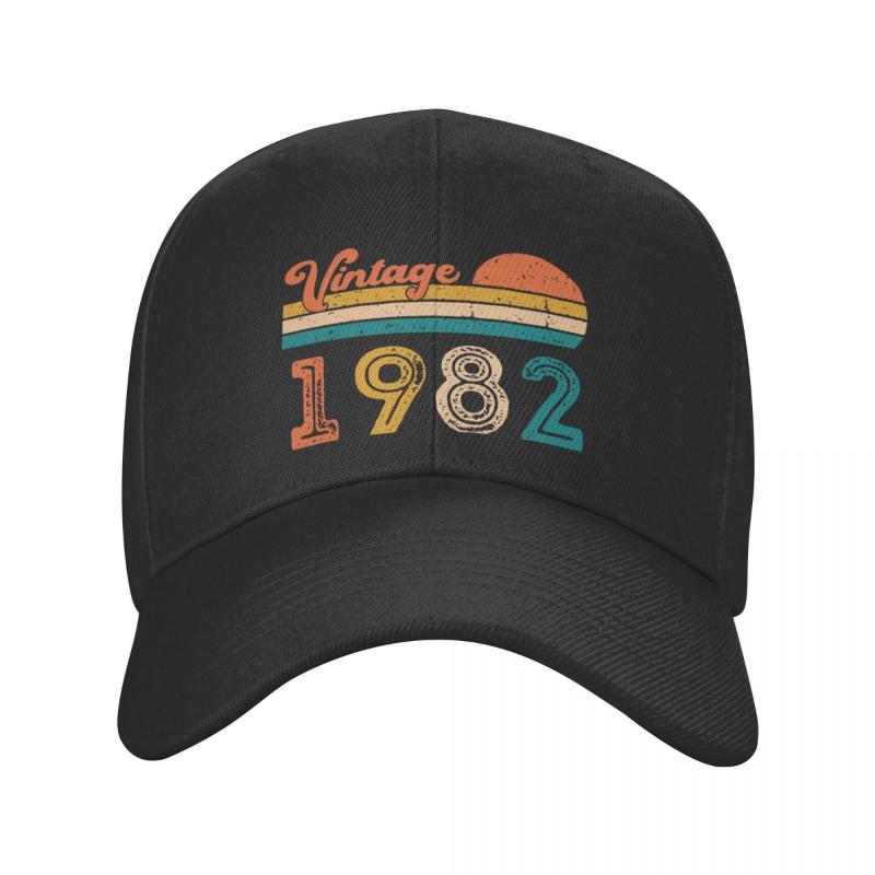 Berets Adult Vintage 1982 Hats Baseball Cap Polyester 39th Birthday Gift Dad Hat Sun Adjustable SummerBerets, White 
Berets Adult Vintage 1982 Hats Baseball Cap Polyester 39th Birthday Gift Dad Hat Sun Adjustable SummerBerets, White