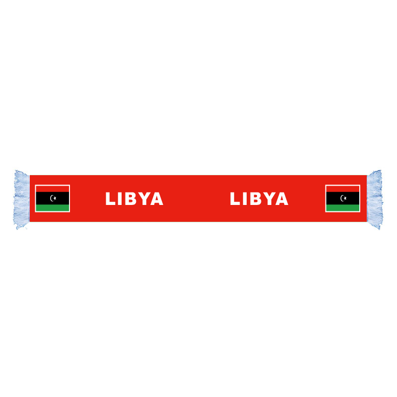 LIBYA Flag Factory Supply Good Price Polyester Satin Scarf Country Nation Football Games Fans Scarf Also Can be Customized
LIBYA Flag Factory Supply Good Price Polyester Satin Scarf Country Nation Football Games Fans Scarf Also Can be Customized