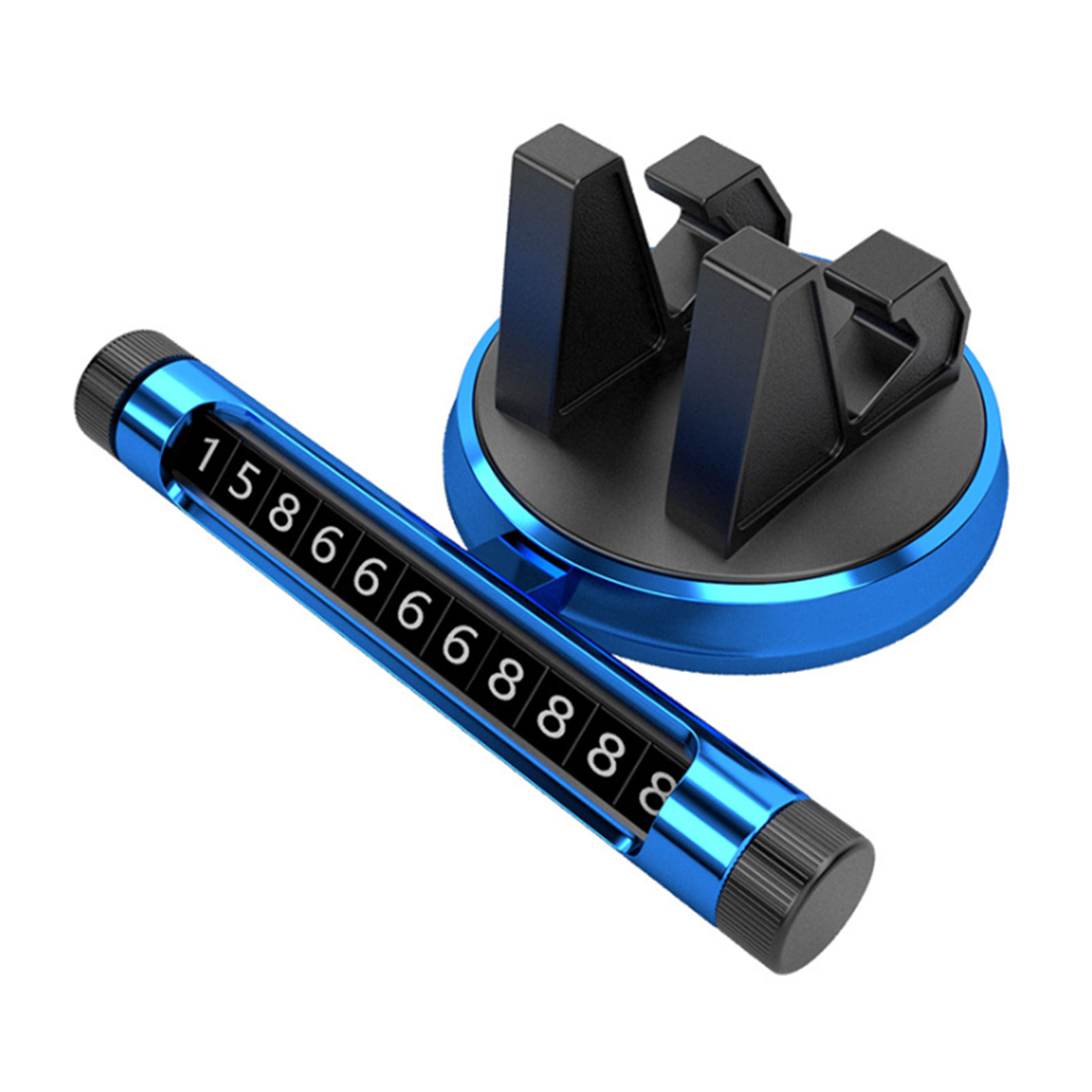 Car Phone Number Temporary Parking Card Plate With Rotatable Phone Holder Design Telephone Number Universal Auto Silicone Accessories