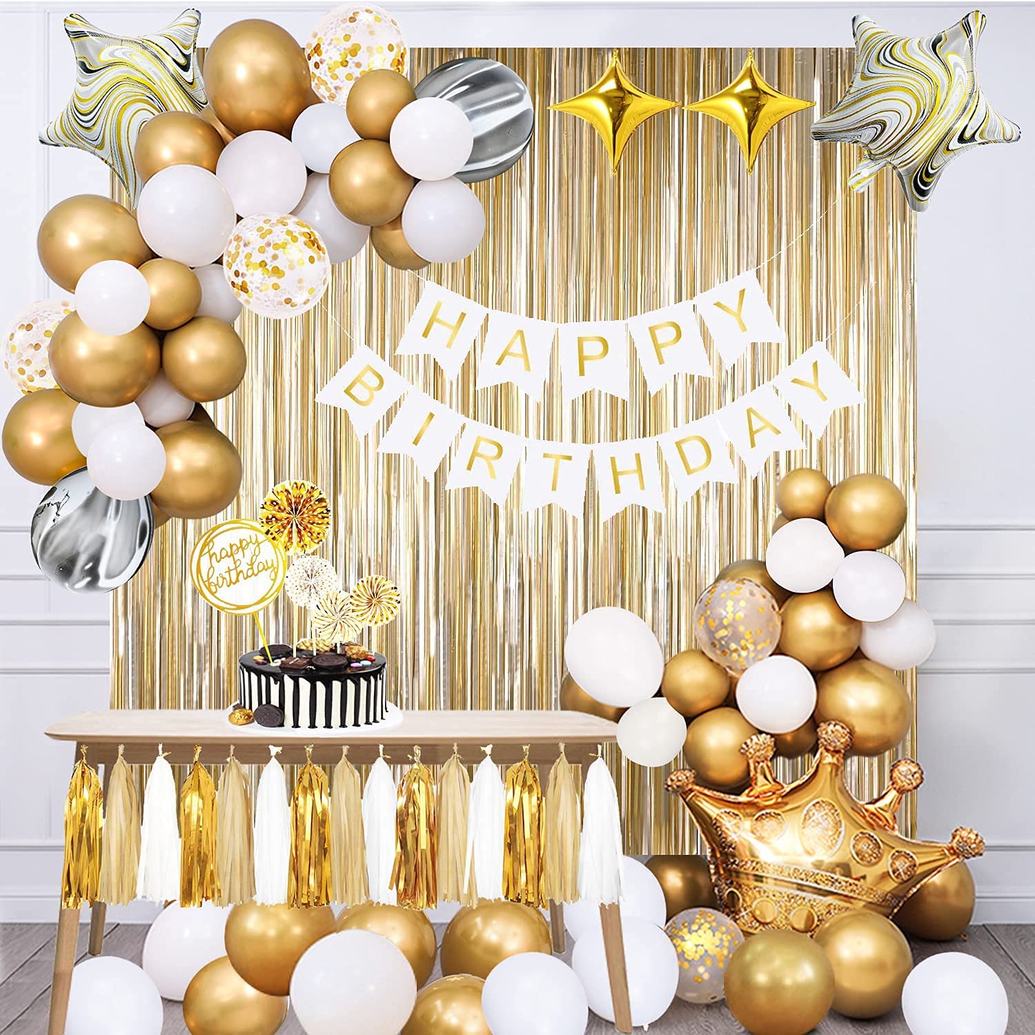 Birthday Party Decorations Set with Birthday Banner Cake Toppers for Girls Women Men Kids Baby
Birthday Party Decorations Set with Birthday Banner Cake Toppers for Girls Women Men Kids Baby