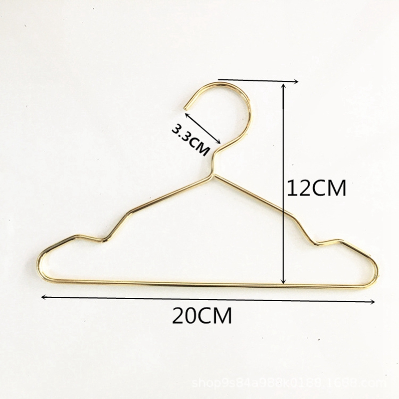 Wholesale 25cm 20cm 15cm 12cm Pet Gold Metal Clothes Shirts Hanger Rack Small Strong Coats Hanger For Dog