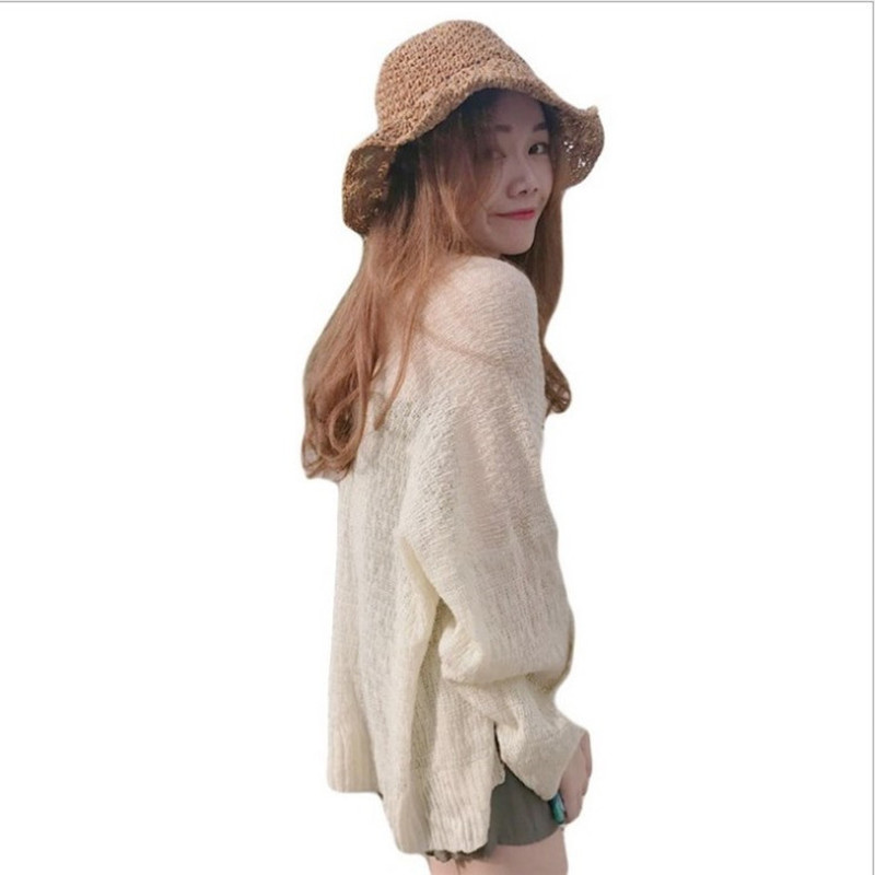 Kaguster Knitted Cardigan women plus size Summer cardigan Sweater women Loose Hollow coat kardigan Sweter Cardigans korean top 220818