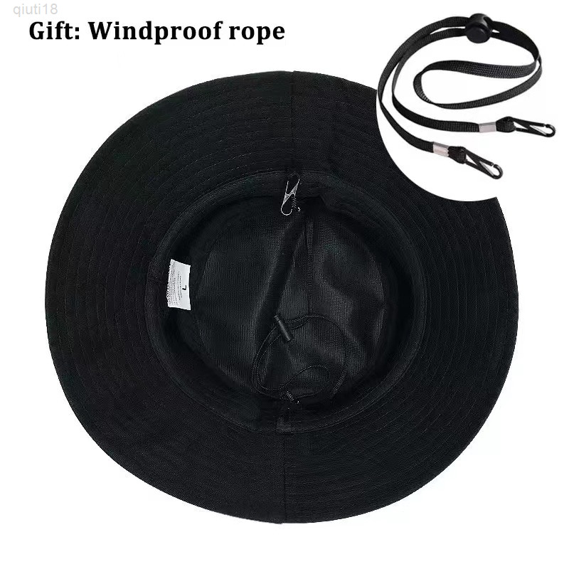 Hot Large Size 62cm 60cm Kangools Bucket Men Women Cotton Casual Fishing Hat with Rope Outdoor Mountaineering Femme Gorro Y220818