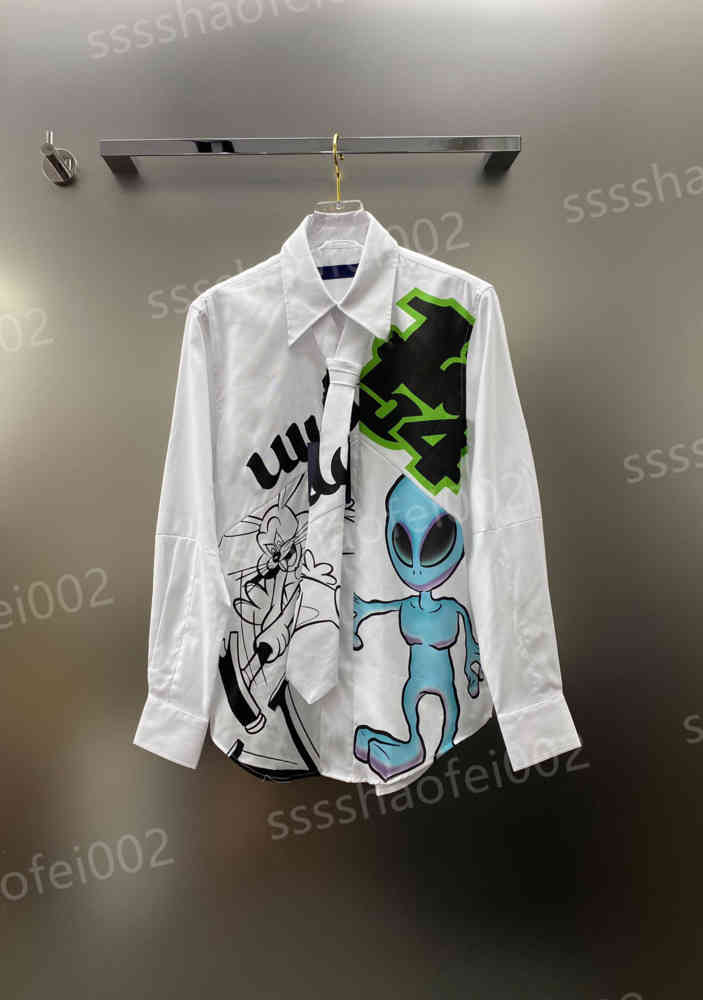 Designer Womens Casual Shirts Woman Blouses Tops 22ss Printed Loose Fit Lapel Shirt With Tie Fashion Brand Luxury T-shirts Women Clothing 0912, 10
Designer Womens Casual Shirts Woman Blouses Tops 22ss Printed Loose Fit Lapel Shirt With Tie Fashion Brand Luxury T-shirts Women Clothing 0912, 10