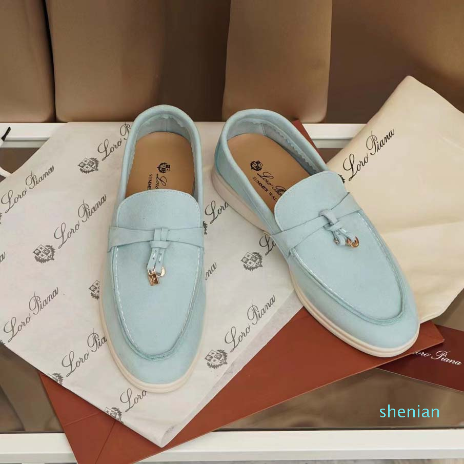 2022-Autumn Large English style lazy designer shoes single shoe metal buckle flat one foot loafers women's small size versatile