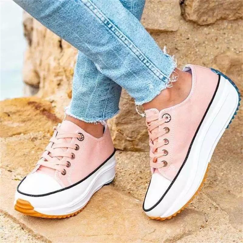 Women Classic Casual Shoes Breathable Canvas Platform Flat Heel Lace Up Fashion Versatile Street Outdoor Sports Women Shoes, Clear
Women Classic Casual Shoes Breathable Canvas Platform Flat Heel Lace Up Fashion Versatile Street Outdoor Sports Women Shoes, Clear