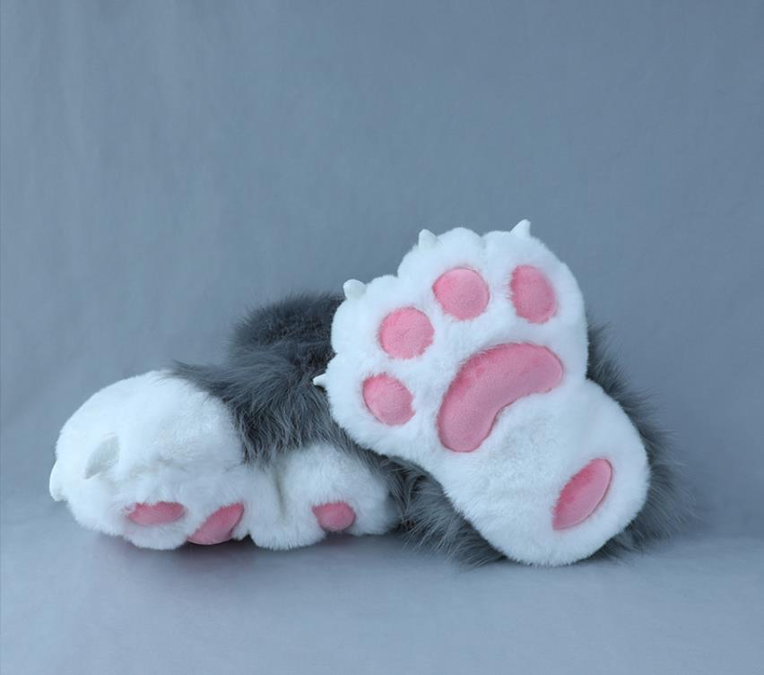 Fursuit Paws Socks Furry Boots Shose Costume Accessories Lion Bear Cat Animal Props Women Lolita Fluffy Cute Cosplay Set