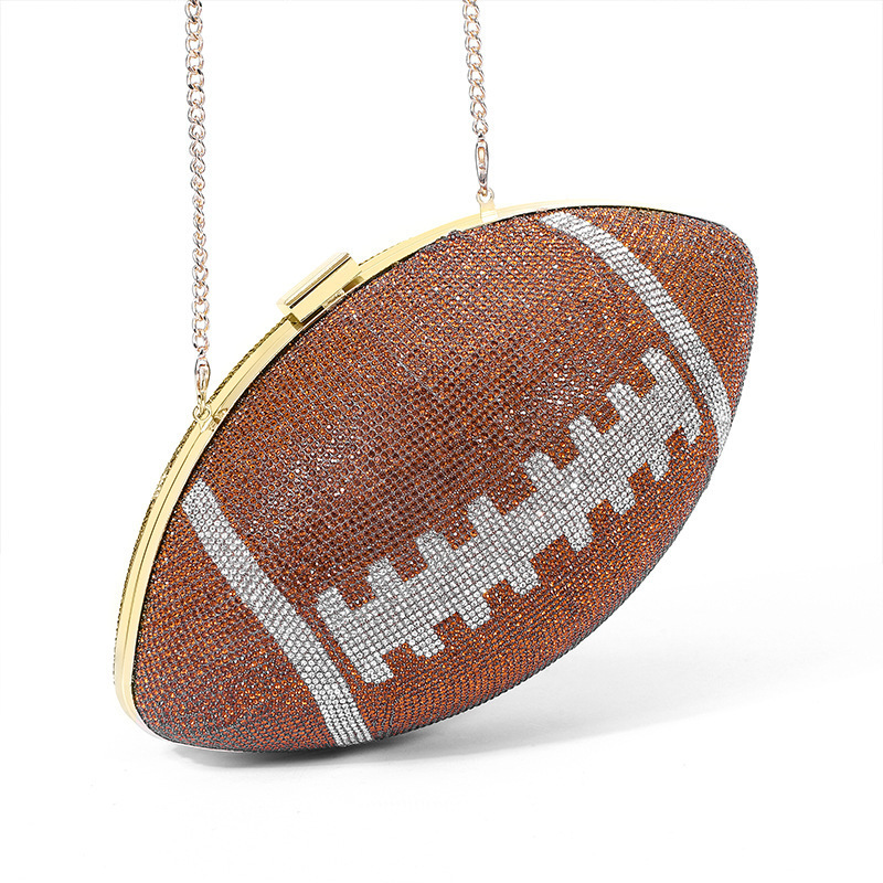 Dia Evening Clutch Purse Bag Bridal Bg Football Shape Handbag Trendy Fashion One-shoulder Lady Bags XA19H 220818 6745