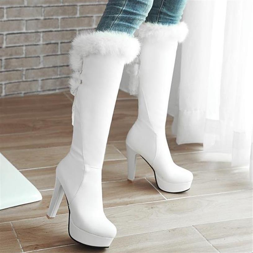 size 32 to 43 with box beautiful bridal wedding shoes winter white fur boots luxury women knee high boots281E, White;come with box
size 32 to 43 with box beautiful bridal wedding shoes winter white fur boots luxury women knee high boots281E, White;come with box