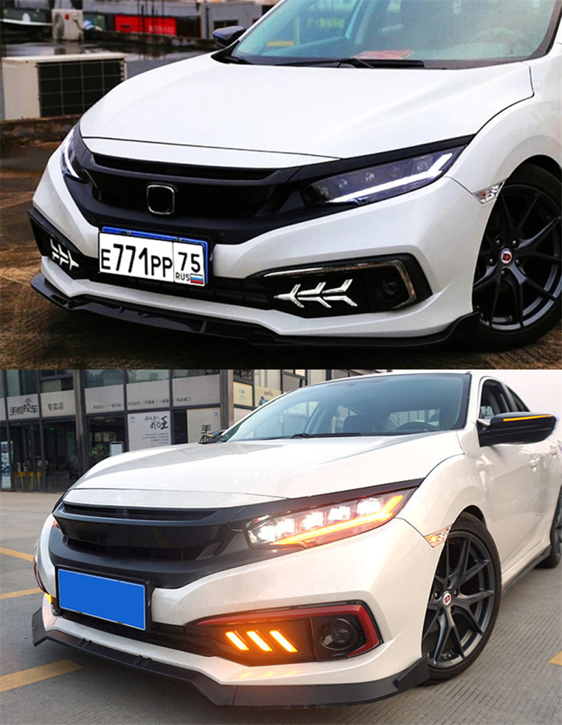 Car Headlights Assembly for Honda CIVIC X G10 20 16-2021 Civic LED Lights High Beam Fog Front Lamp DRL Signal Headlight