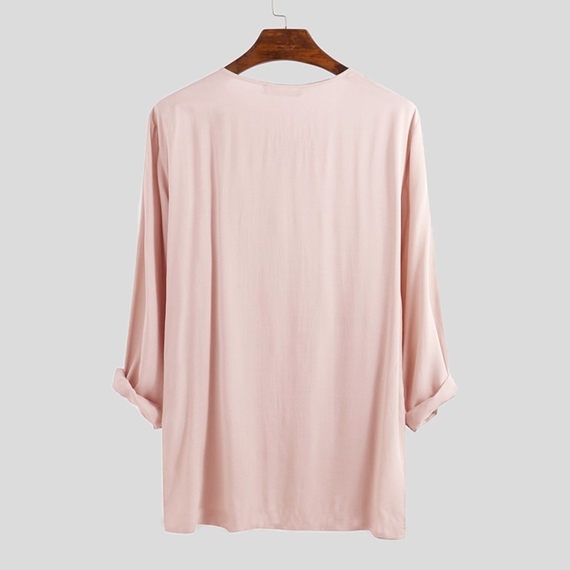 Men's T Shirt Retro camisas Medieval Long Sleeve Autumn Cosplay Costume Style Cotton Hemp Personality Pullover causal Tops 220819