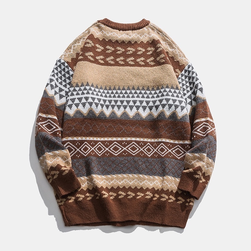 RUIHUO Knitted Striped Vintage Sweater Men Clothes Pullover Men Sweater Casual Men's Sweater Knit M-2XL Arrivals 220819
