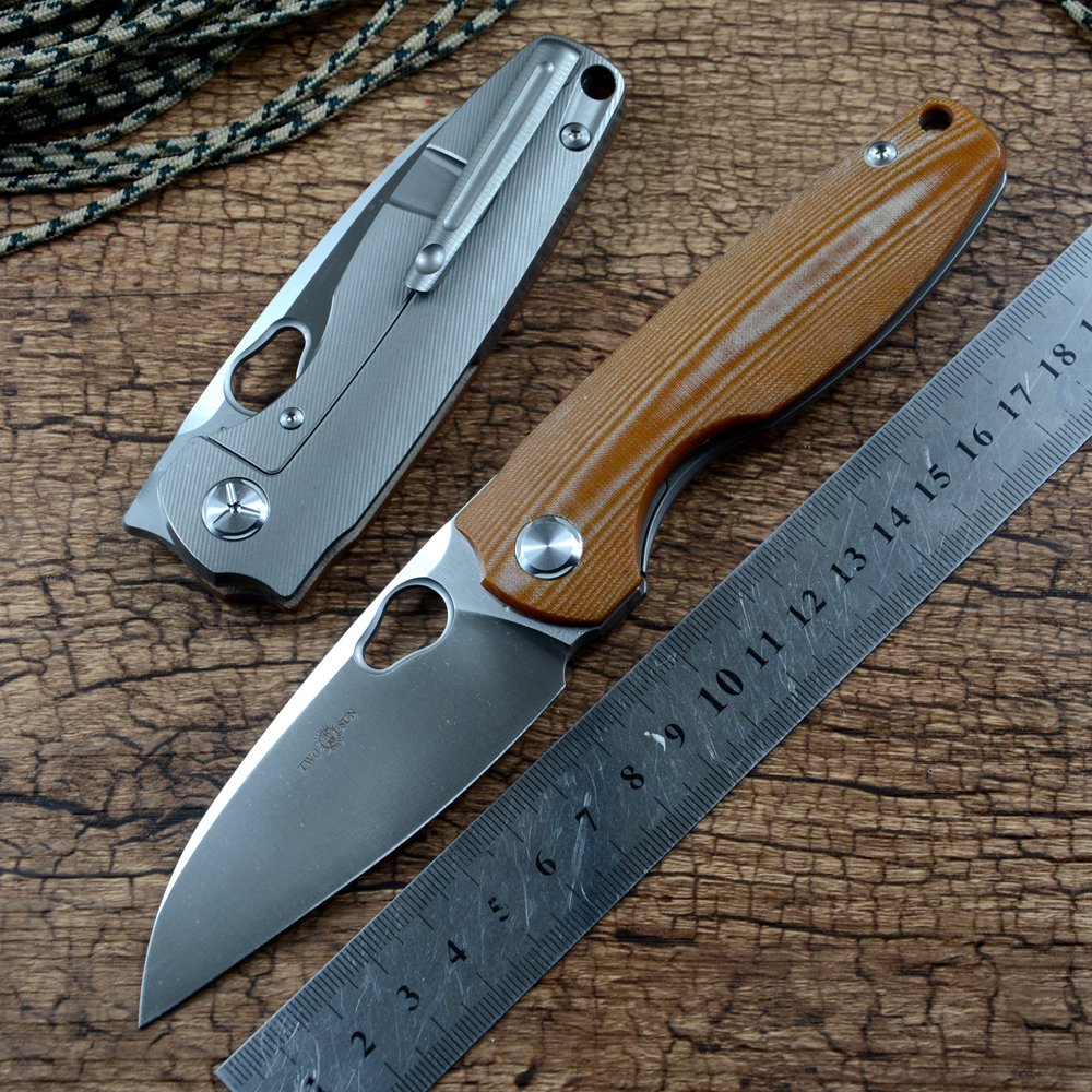 TWOSUN D2 Blade Flipper Folding Pocket Knife Hunting Outdoor Gift EDC Titanium Micarta Handle Fast Open TS129
TWOSUN D2 Blade Flipper Folding Pocket Knife Hunting Outdoor Gift EDC Titanium Micarta Handle Fast Open TS129