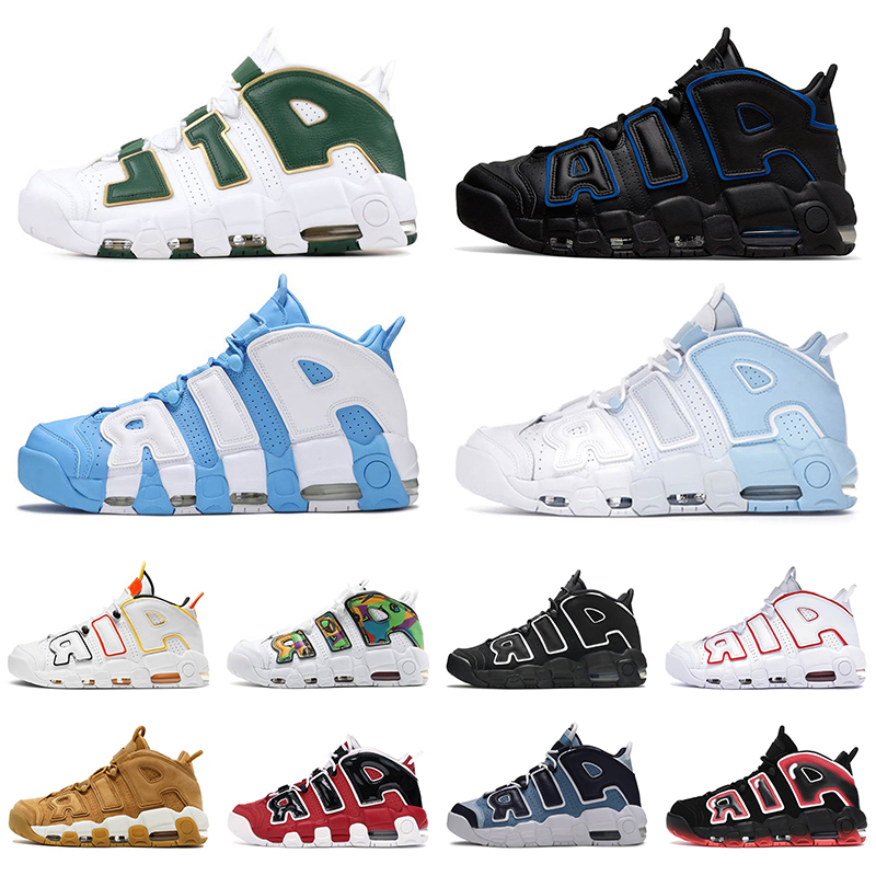 Hotsale More Uptempos basketball shoes tempos scottie pippen Triple Black White Tri-Color Red Multi-Color OG Chrome Light Aqua trainers sports sneakers mens womens