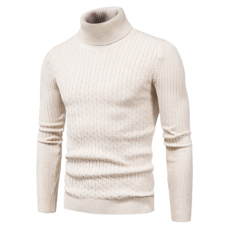 Warm Turtleneck Sweater Men Pull Homme Casual Pullovers Male Outwear Slim Knitted Sweater 220819
