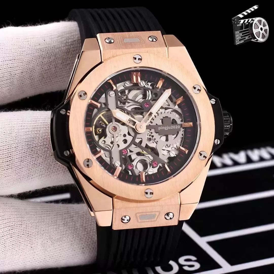 Top-Grade AAA Classic Design Watch High Quality Luxury Men Automatic Mechanical Watch Requin Big Gold Stainless Steel Case Rubber Strap BANG NX Hollow Out Watches
Top-Grade AAA Classic Design Watch High Quality Luxury Men Automatic Mechanical Watch Requin Big Gold Stainless Steel Case Rubber Strap BANG NX Hollow Out Watches