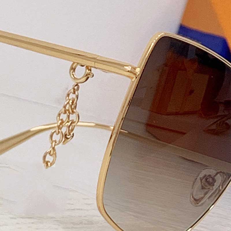 Brand Women Oversized Sunglasses Z1725 Glamour Cat Eye Frame Gradient Lens Lightweight Metal Temple Detachable Charm Summer Style Occhiali da soleZ172