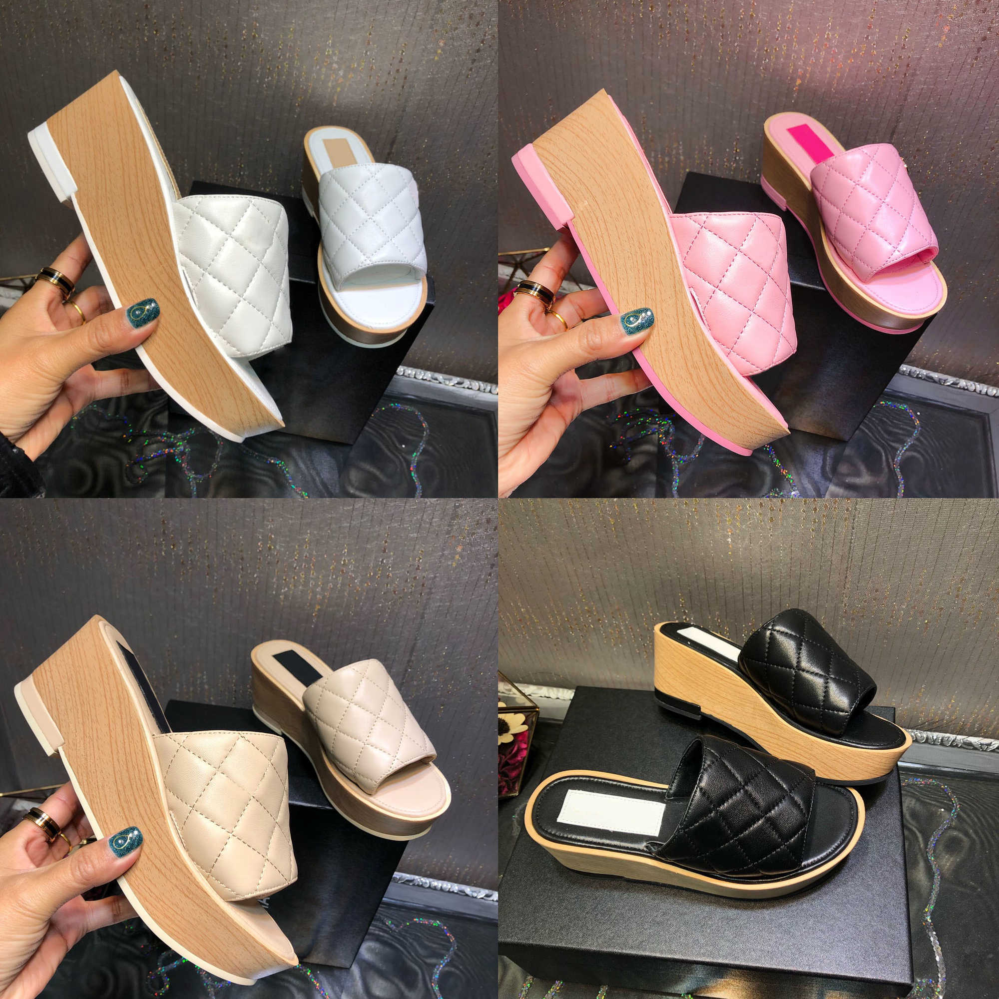 2022 Summer Women Mules Slipper Lambskin Light Pink indoor Sandal Designer luxury Fashion Beach 2.6 in Platform Non-Slip Shoes
2022 Summer Women Mules Slipper Lambskin Light Pink indoor Sandal Designer luxury Fashion Beach 2.6 in Platform Non-Slip Shoes