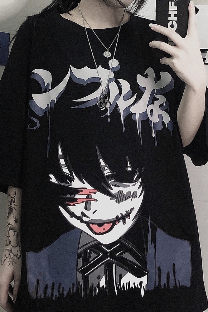 Anime Kakegurui T-Shirt Jabami Yumeko Dark Style Women Long Sleeve Men Tees 220819