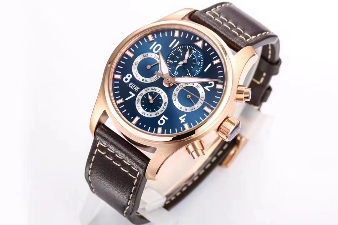Men's Mechanical Watch Dial 42mm Light Blue Literal Plated Rose Gold Steel High Quality Japanese Movement Self-Winding Luxury Multifunction Timer
Men's Mechanical Watch Dial 42mm Light Blue Literal Plated Rose Gold Steel High Quality Japanese Movement Self-Winding Luxury Multifunction Timer