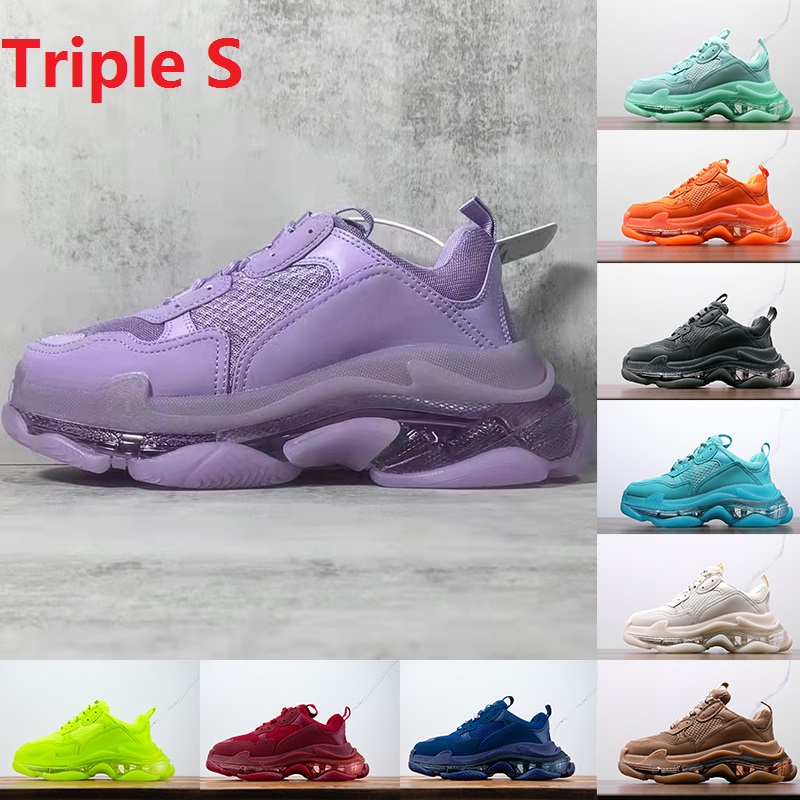 Triple S Clear Sole Designer Shoes For Men Women Platform Sneakers Fashion Paris Black White Purple Red Volt Dazzling Blue Flatform Chunky Old Dad Sneaker Trainers, 11
Triple S Clear Sole Designer Shoes For Men Women Platform Sneakers Fashion Paris Black White Purple Red Volt Dazzling Blue Flatform Chunky Old Dad Sneaker Trainers, 11