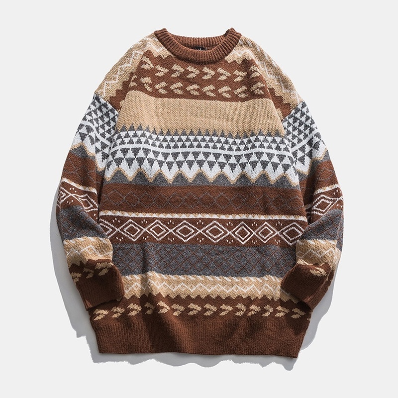 RUIHUO Knitted Striped Vintage Sweater Men Clothes Pullover Men Sweater Casual Men's Sweater Knit M-2XL Arrivals 220819