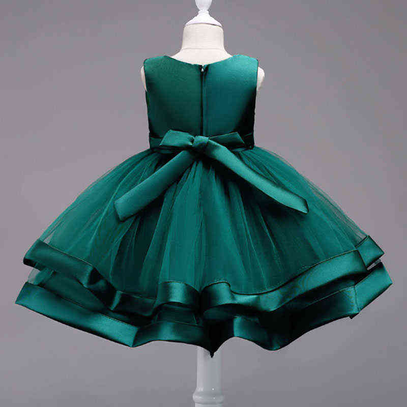 Baby Kids Infant Girl Flower Princess Party Tutu Dress Children Wedding Bridesmaid Toddler Lace Christmas Dress Vestidos Clothes Y220819