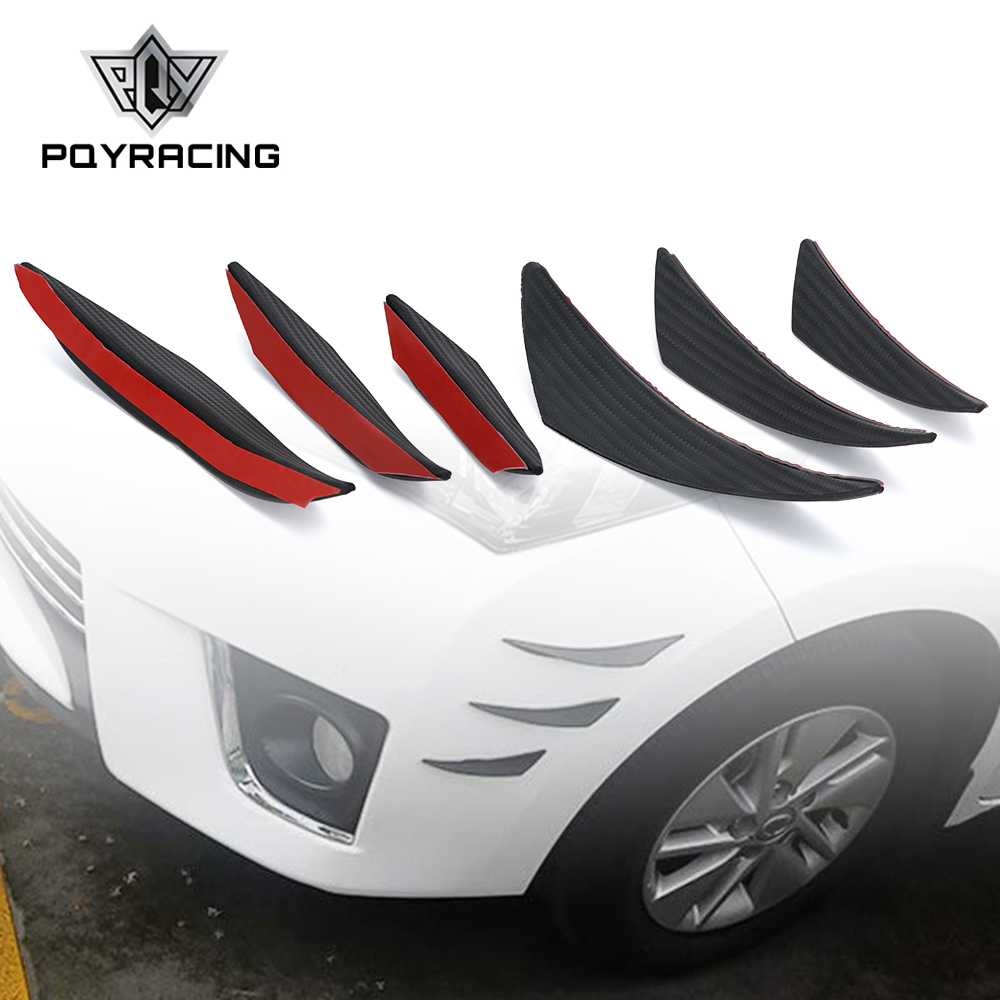 PQY - 6pcs/set Universal Fit Front Bumper Lip Diffuser Splitter Fins Body Spoiler Canards Valence Chin Car Tuning Canard PQY-SFB05
PQY - 6pcs/set Universal Fit Front Bumper Lip Diffuser Splitter Fins Body Spoiler Canards Valence Chin Car Tuning Canard PQY-SFB05