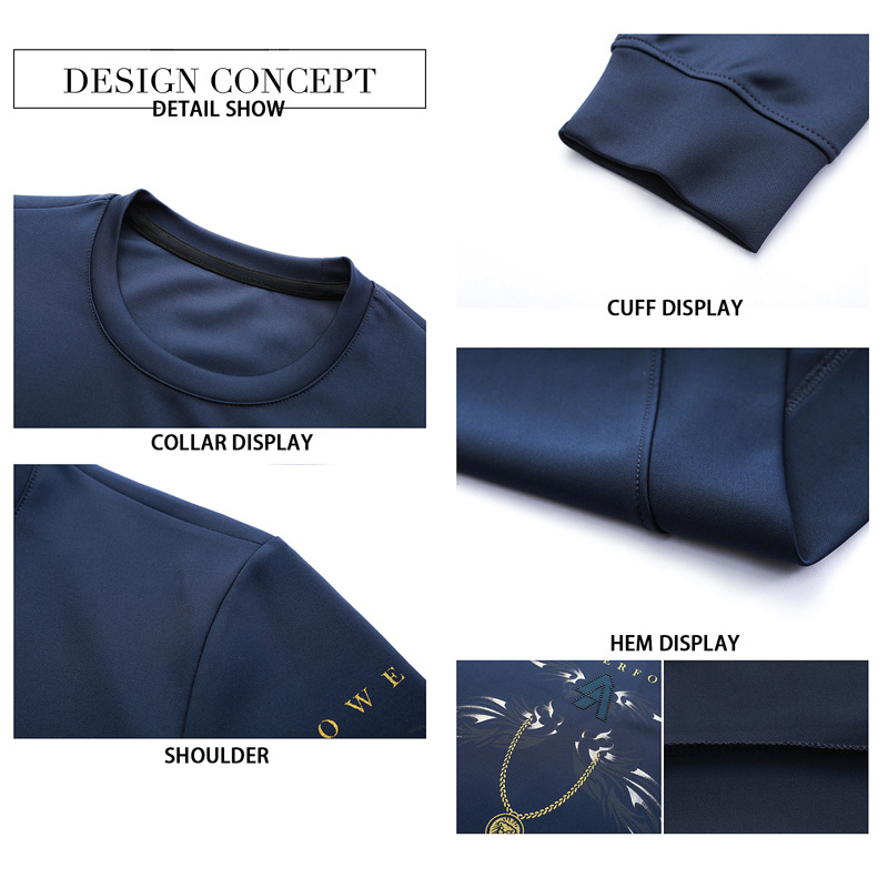 BROWON Fashion Black T Shirt Men Autumn Long Tops Long Sleeve T Shirt Mens Casual Regular Fit O-neck Men Clothing 220819