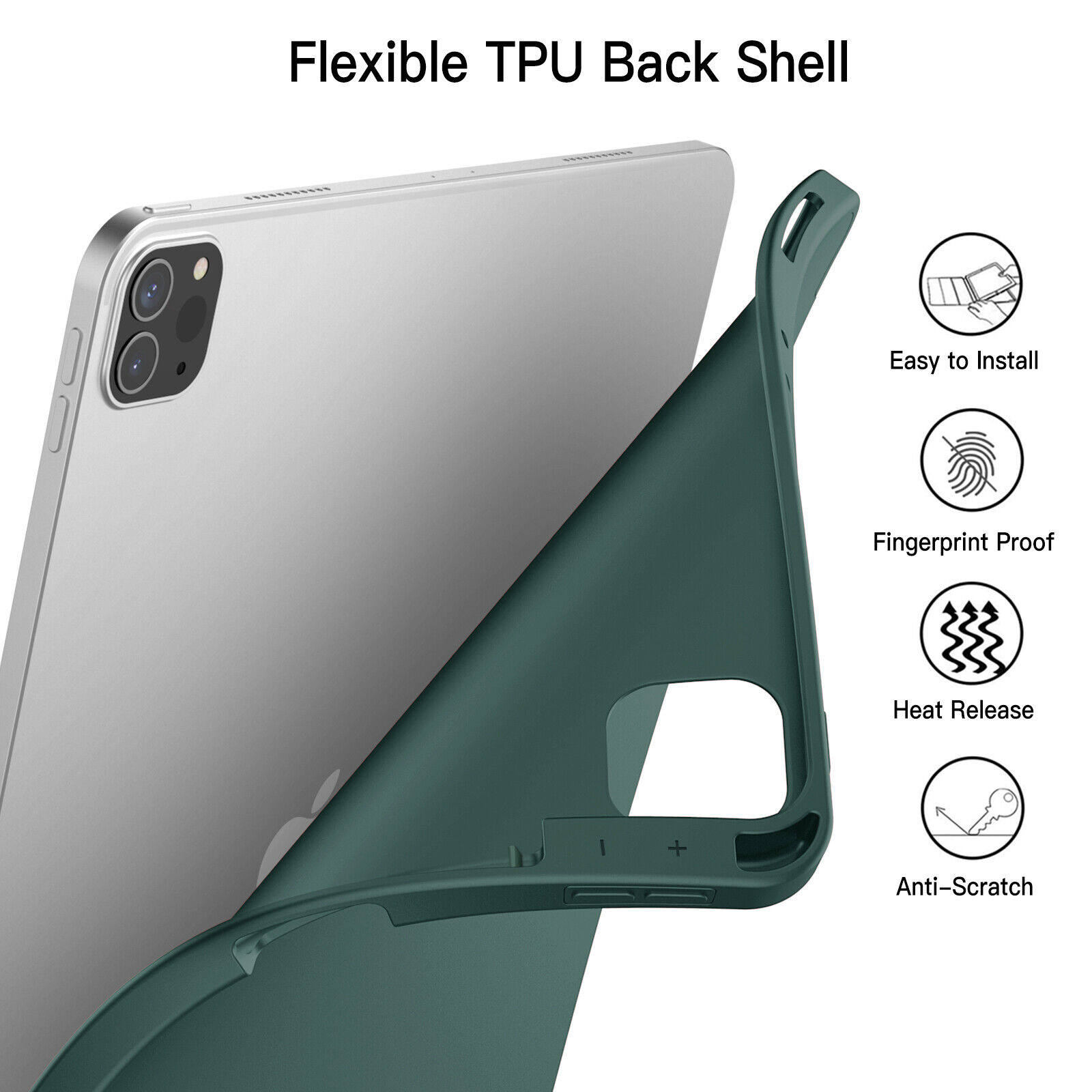 Jie Ke Protective Case for iPad Pro 129Inch 5Th Generation with Pencil Clip UltraThin Protective Case