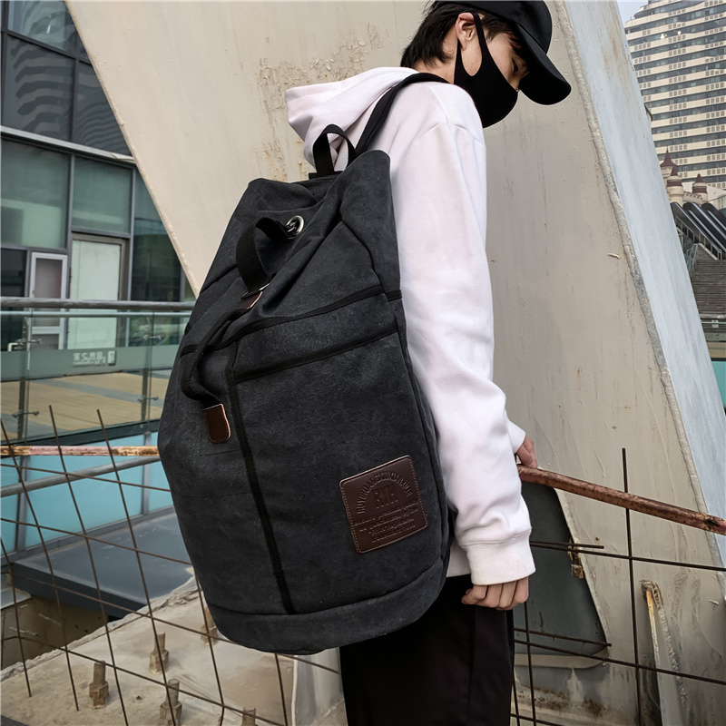 Mens Bag Outdoor Sports Rucksack Canvas Backpacks School Hiking Travel 220819