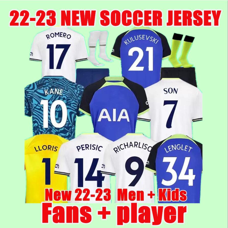 SPURS 22 23 KANE SON KULUSEVSKI PERISIC Soccer Jerseys Tottenham HOJBJERG 2022 2023 LUCAS LLORS Third Football kit shirt BRYAN BERGWIJN tops Men kids sets, 17
SPURS 22 23 KANE SON KULUSEVSKI PERISIC Soccer Jerseys Tottenham HOJBJERG 2022 2023 LUCAS LLORS Third Football kit shirt BRYAN BERGWIJN tops Men kids sets, 17