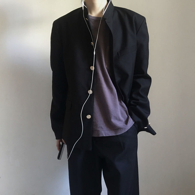 Autumn and Winter Crows Zero Uniform Men 's and Women 's Coats JK School Uniform Zhongshan Suit College Style 220819