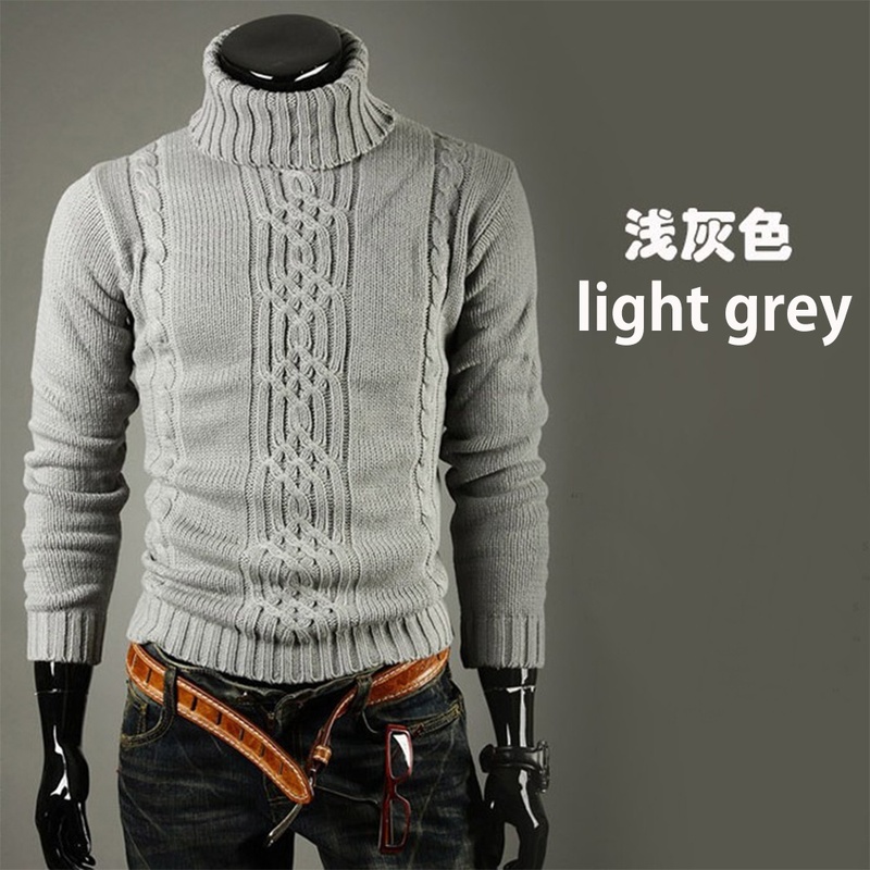 Warm Turtleneck Sweater Men Pull Homme Casual Pullovers Male Outwear Slim Knitted Sweater 220819