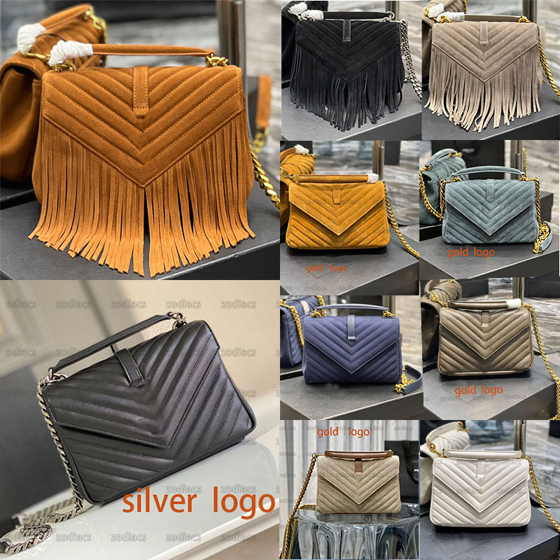 college medium chain bag in QUILTED LEATHER light suede with fringes handbag designer flap magnetic snap crossbody leather shoulder messenger bags Top Quality 2022, Customize
college medium chain bag in QUILTED LEATHER light suede with fringes handbag designer flap magnetic snap crossbody leather shoulder messenger bags Top Quality 2022, Customize