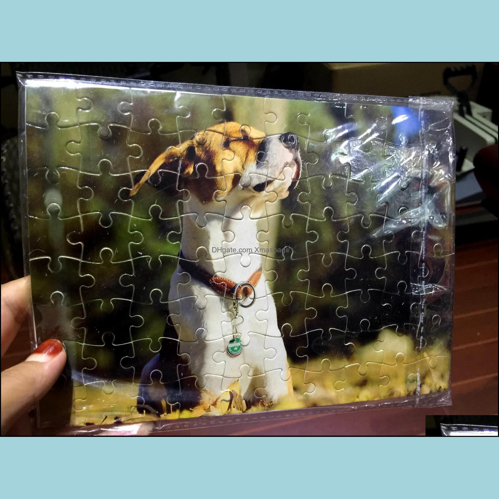 Party Favor Sublimation Blank Heart Puzzles Diy Puzzle Love Shape Transfer Printing Consumables Child Toys Gifts Fy7451 Drop Xmasb8700548