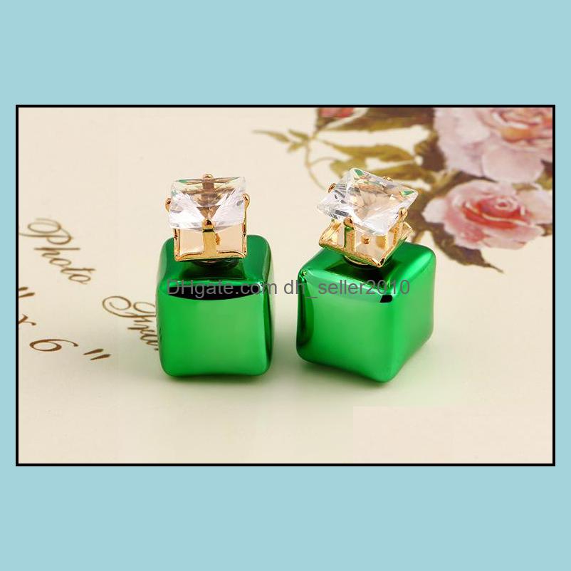 Stud Earings For Woman Fashion Bright Beads Earrings Charm Ball Earring Jewelry Women Studs Drop Delivery 2021 Dhseller2010 Dhfjz