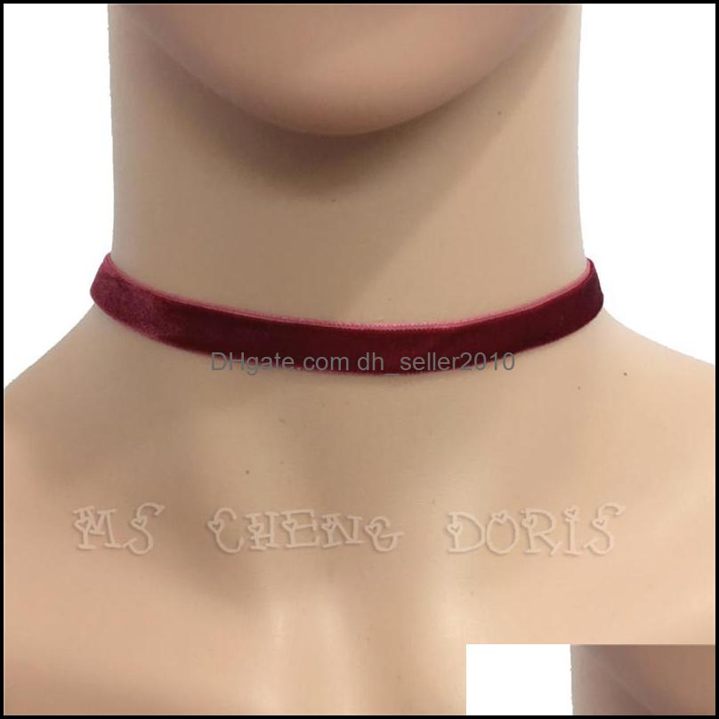 Chokers Punk Gothic Veet Choker Necklace Tattoo Necklaces Women Chocker Collares Mujer Collier Femme Bijoux Drop Deliver Dhseller2010 Dhiwh