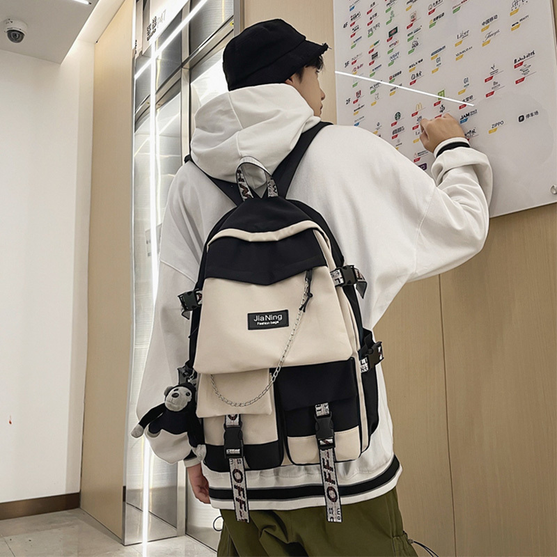 Backpack Male Harajuku Ulzzang High School student Female large capacity junior high school backpack 220819