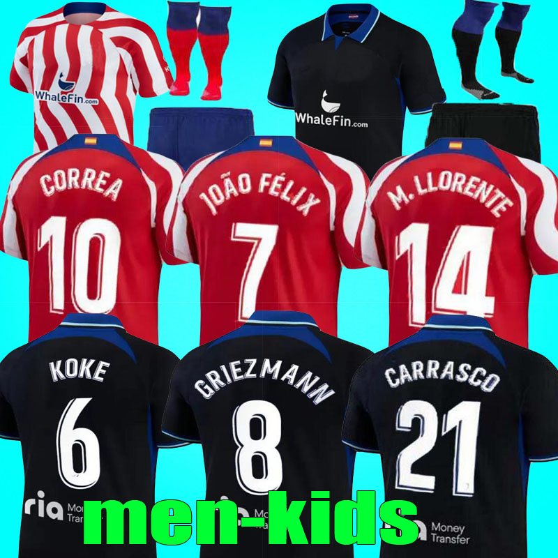 22 23 JOAO FELIX Atletico MadridS soccer jerseys home 2022 2023 M. LLORENTE Correa camiseta football shirts uniforms away kids kit GRIEZMANN R. DE PAUL Cunha CARRASCO, 22-23 home aldult
22 23 JOAO FELIX Atletico MadridS soccer jerseys home 2022 2023 M. LLORENTE Correa camiseta football shirts uniforms away kids kit GRIEZMANN R. DE PAUL Cunha CARRASCO, 22-23 home aldult