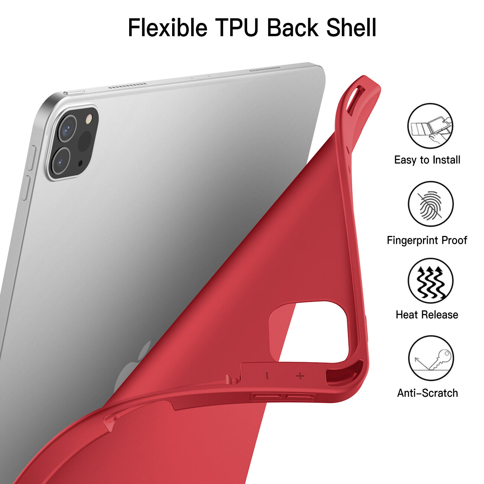 Jie Ke Protective Case for iPad Pro 129Inch 5Th Generation with Pencil Clip UltraThin Protective Case