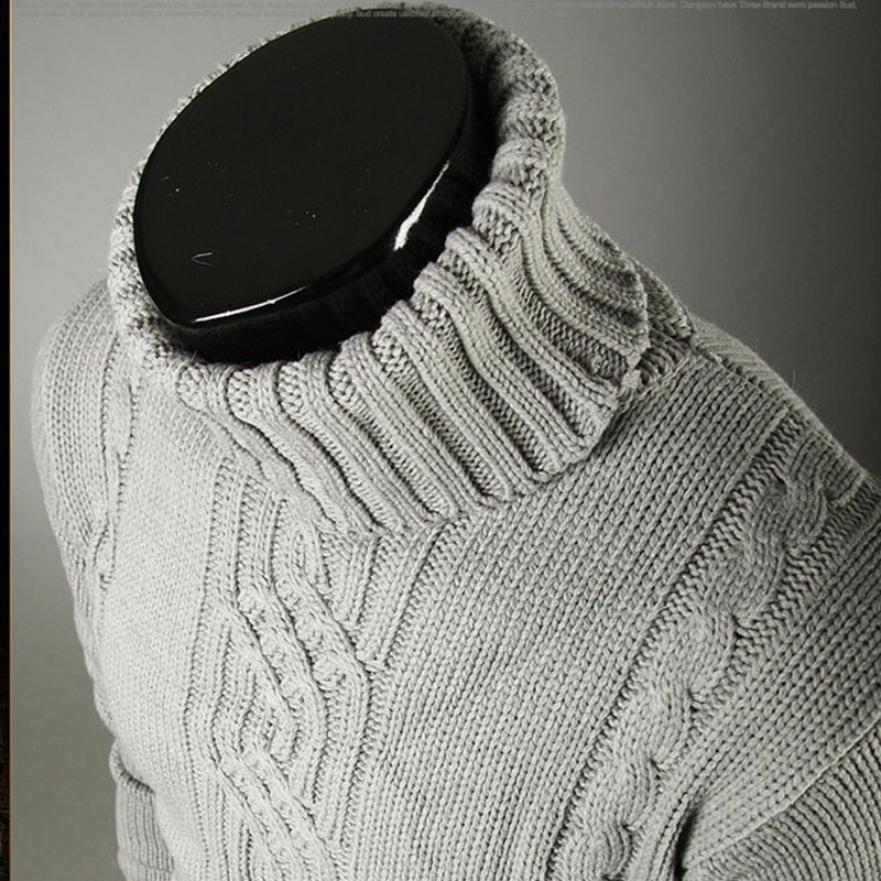 Warm Turtleneck Sweater Men Pull Homme Casual Pullovers Male Outwear Slim Knitted Sweater 220819