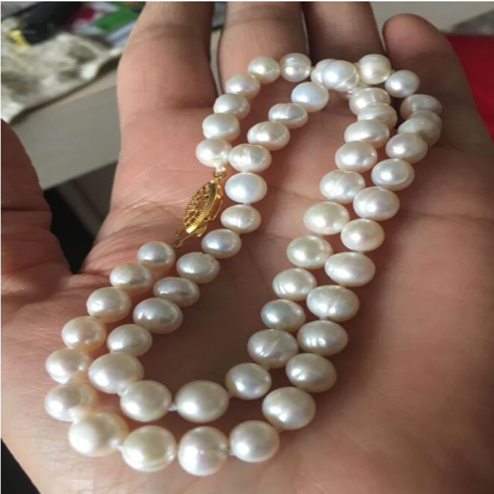 Hand knotted necklace natural 6-7mm white freshwater nearly round sweater chain 45cm for women fashion jewelry
Hand knotted necklace natural 6-7mm white freshwater nearly round sweater chain 45cm for women fashion jewelry