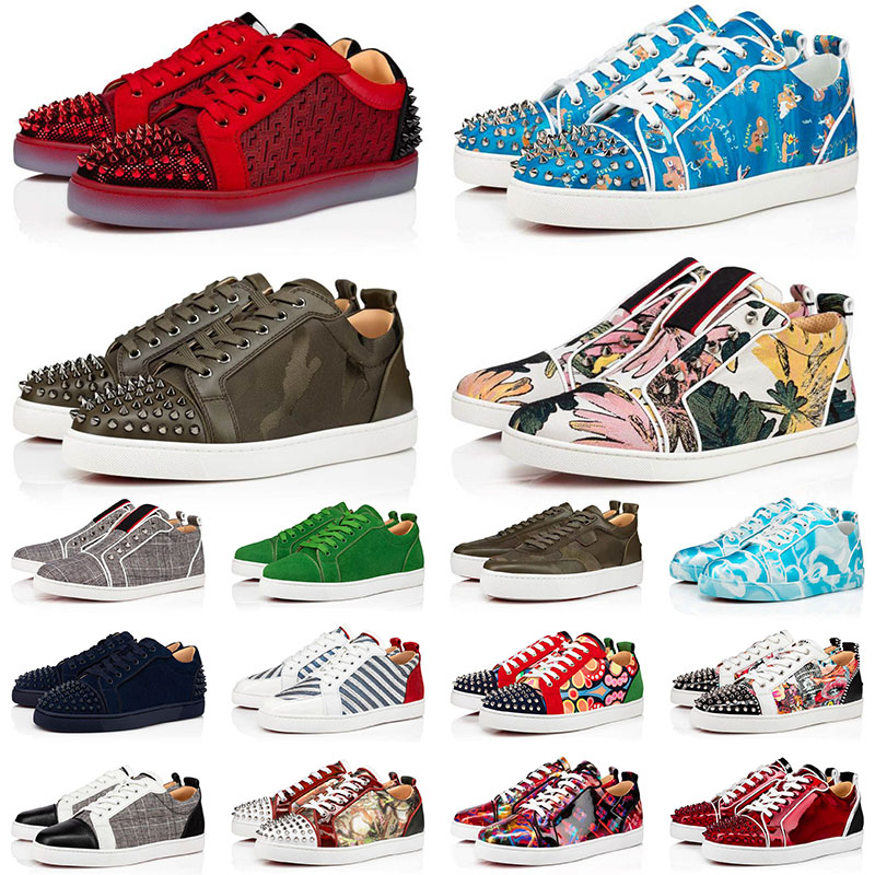 2022 Designer Red Bottoms Shoes Big Size 13 Low Cut Genuine Leather Spikes Luxury Vintage Bottom Loafer for Men Women Casual Trainers Bottom Shoe 35-47
2022 Designer Red Bottoms Shoes Big Size 13 Low Cut Genuine Leather Spikes Luxury Vintage Bottom Loafer for Men Women Casual Trainers Bottom Shoe 35-47