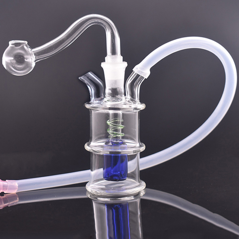 Wholesale 10mm female double joint smoking glass water oil rig bong with two silicone hose straw
Wholesale 10mm female double joint smoking glass water oil rig bong with two silicone hose straw