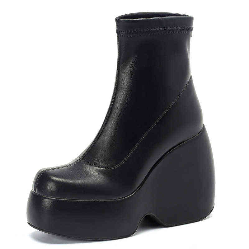 Stretch Punk Style Chunky Platform Ankle Boot For Women Autumn Winter Shoes Ladies High Heels Short Boots Bottine Female Black J220805
Stretch Punk Style Chunky Platform Ankle Boot For Women Autumn Winter Shoes Ladies High Heels Short Boots Bottine Female Black J220805