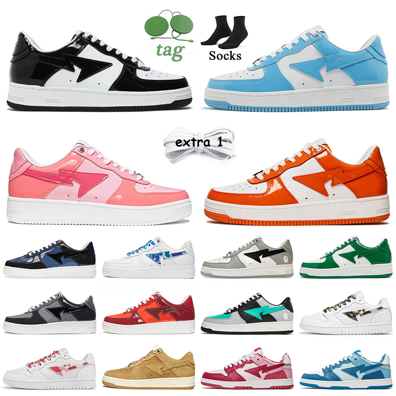 Fashion Luxury Patent Leather Black Designer Casual Shoes Bapestas Baped SK8 Sta Blue Grey Orange Color Camo Combo Pink ABC Sk8 Bapesta Sneakers Women Mens Trainers, D22 white abc camo 36-45
Fashion Luxury Patent Leather Black Designer Casual Shoes Bapestas Baped SK8 Sta Blue Grey Orange Color Camo Combo Pink ABC Sk8 Bapesta Sneakers Women Mens Trainers, D22 white abc camo 36-45
