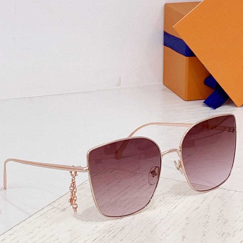 Luxury Brand Women Oversized Sunglasses Z1725 Glamour Cat Eye Frame Gradient Lens Lightweight Metal Temple Detachable Charm Summer Style Occhiali da soleZ1720U