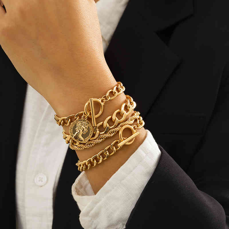 Bracelet Bangle Designer Shixin Carved Coin Pendant Toggle Lasso Bracelets Bangles for Women Twisted Metal Rope Chain 2022 Hand Chains Jewelry
Bracelet Bangle Designer Shixin Carved Coin Pendant Toggle Lasso Bracelets Bangles for Women Twisted Metal Rope Chain 2022 Hand Chains Jewelry