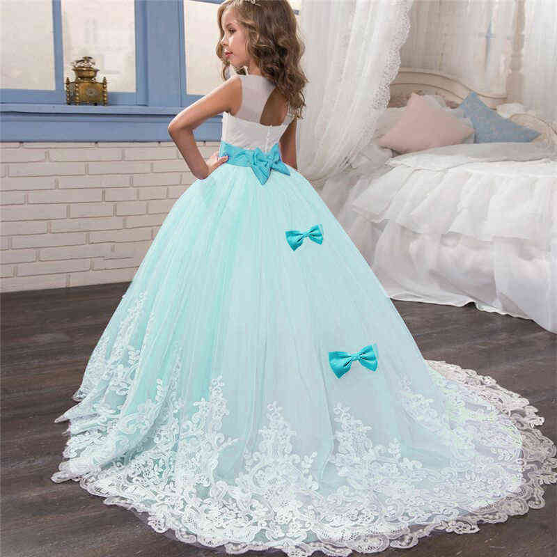 Girl Flower Petals Wedding Dress Children Bridesmaid Outfits Elegant Dress for Girls Vestido Party Prom Gown Princess Costume